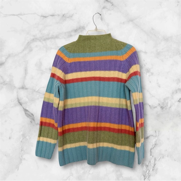 Jones New York Sport Petite Stripe Lambswool Blend Sweater. Petite Small 💛 - Picture 4 of 10